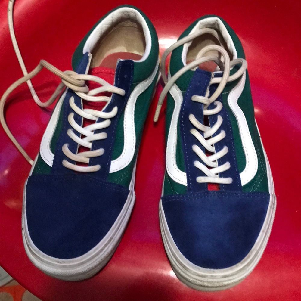 COPY - Vans size 6.5 women yellow blue and red